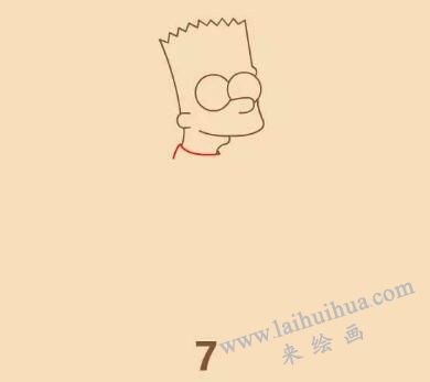 辛普森简笔画画法步骤07