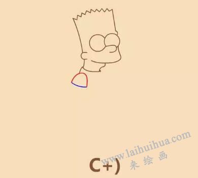辛普森简笔画画法步骤08