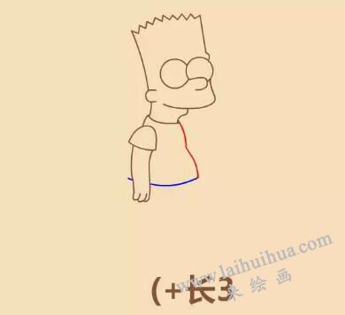 辛普森简笔画画法步骤11