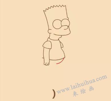 辛普森简笔画画法步骤13
