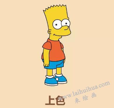 辛普森简笔画画法步骤18