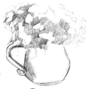 绢花素描画法步骤（京花素描画法步骤）03