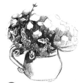 绢花素描画法步骤（京花素描画法步骤）04