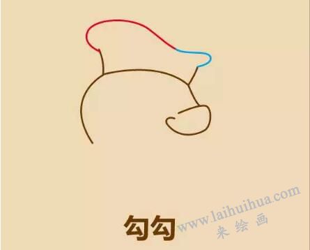 大力水手简笔画画法步骤04