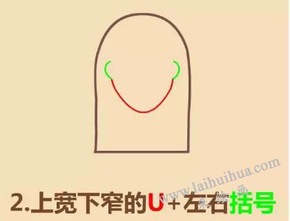 花木兰简笔画画法步骤02