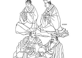 魏晋南北朝白描服饰图