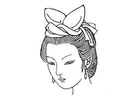 白描人物头部作品