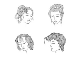 白描仕女图