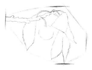 小樱桃枝素描画法步骤02