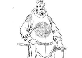 唐代宗白描图