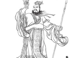 曹操白描图