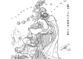 苏武白描图