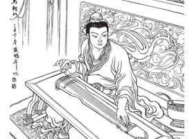 司马相如白描图