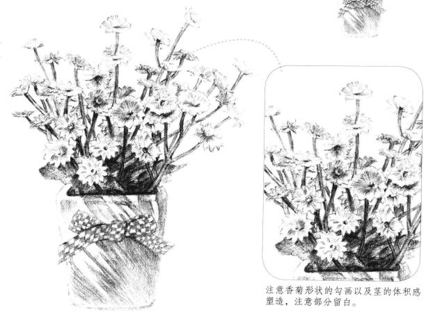 香菊素描画法