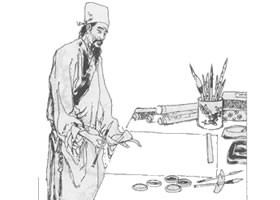 仇英白描图片