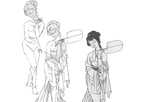 白描仕女画立姿造型步骤图例