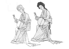 白描仕女画坐姿造型步骤图例