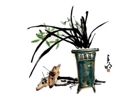 兰花的画法范画画法步骤（三）