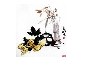 兰花的画法范画画法步骤（四）
