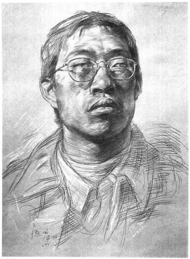 山东青年头像素描步骤04