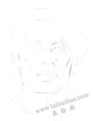 艺术考生肖像素描画法步骤01