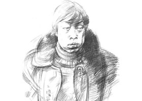 伊川考生肖像素描作品