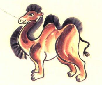 骆驼儿童国画画法步骤04
