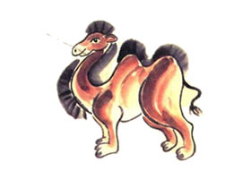 骆驼儿童国画画法