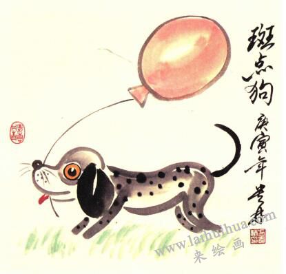 斑点狗儿童水墨画画法步骤05