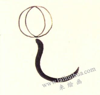 海狮顶球儿童水墨画画法步骤01