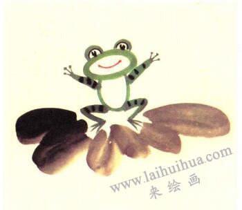 小蝌蚪找妈妈儿童水墨画画法步骤03