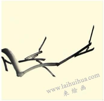桃花儿童水墨画画法步骤01