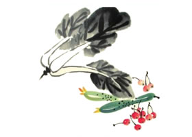 蔬果儿童水墨画画法
