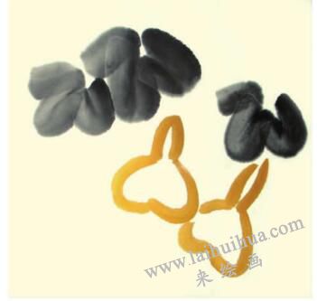 秋葫芦儿童水墨画画法步骤02