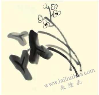 慈姑儿童水墨画画法步骤03