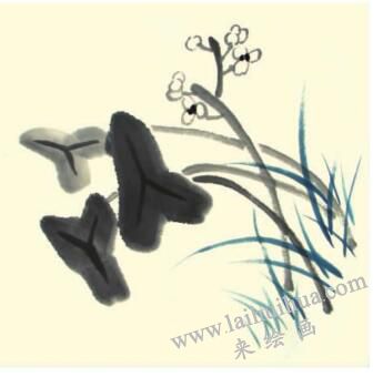 慈姑儿童水墨画画法步骤04