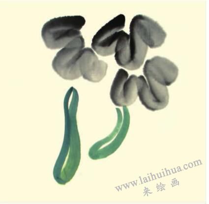 黄瓜儿童水墨画画法步骤02