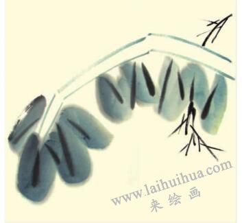 芭蕉儿童水墨画画法步骤03