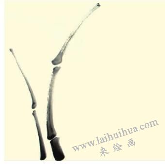 青竹儿童水墨画画法步骤01