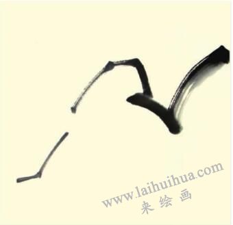 梅花儿童水墨画画法步骤01