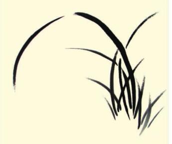 兰花儿童水墨画画法步骤03