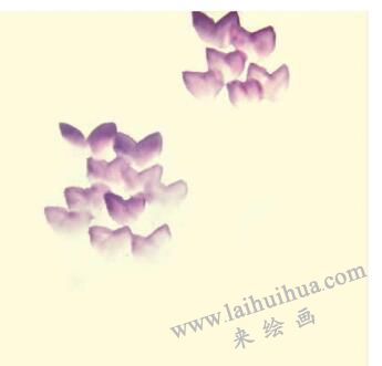 紫藤花儿童水墨画画法步骤01