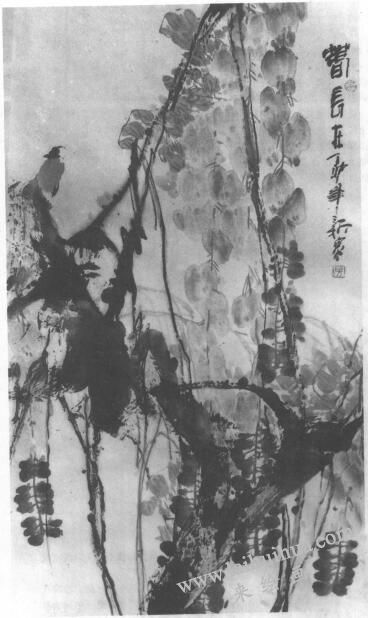 水墨画技法之点水法（藤罗花点水法）03