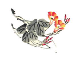 牵牛花儿童水墨画法（一）