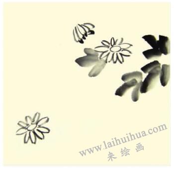 秋菊儿童水墨画画法步骤02