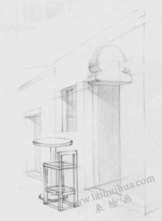 街角小店素描画法步骤04