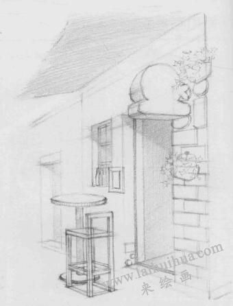 街角小店素描画法步骤05