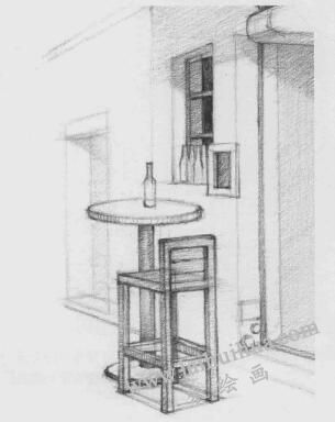 街角小店素描画法步骤06