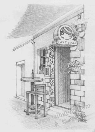 街角小店素描画法步骤09