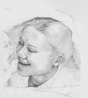 被窝里的亲宝宝素描画法步骤08
